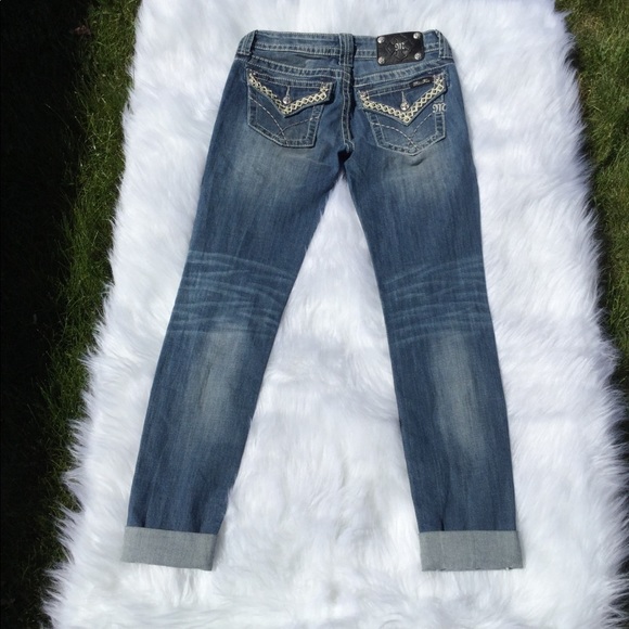 Miss Me Denim - Miss Me Skinny Cuffed Jeans
